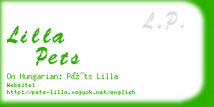 lilla pets business card